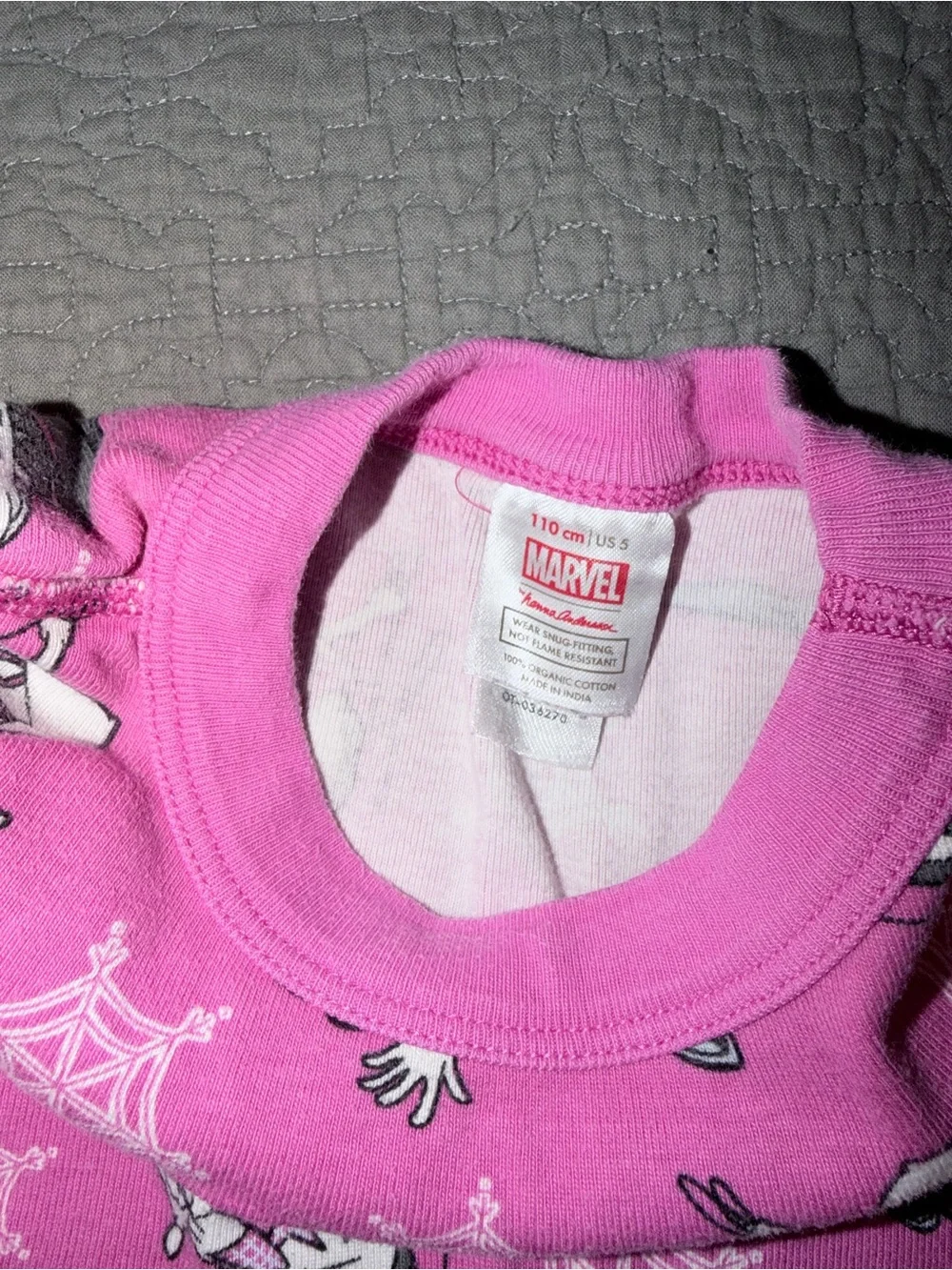 Hanna Andersson Pink Spider-Web Character Two-Piece Pajama Set